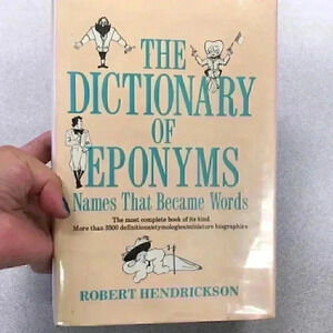 Vtg books ephemera dictionary of eponyms
